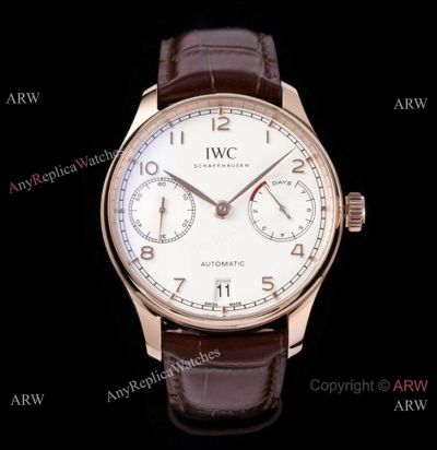 ZF Factory IWC Portugieser Automatic 7 Days Rose Gold White Dial Watch 42mm